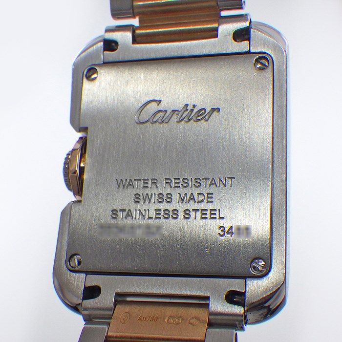 カルティエ Cartier 腕時計 タンク アングレーズ SM WT100024 シルバー ギョーシェ文字盤 11ポイント ダイヤインデックス K18PG SS クオーツアナログ 【中古】 Cartier - カルティエ Cartier 腕時計 タンク アングレーズ SM