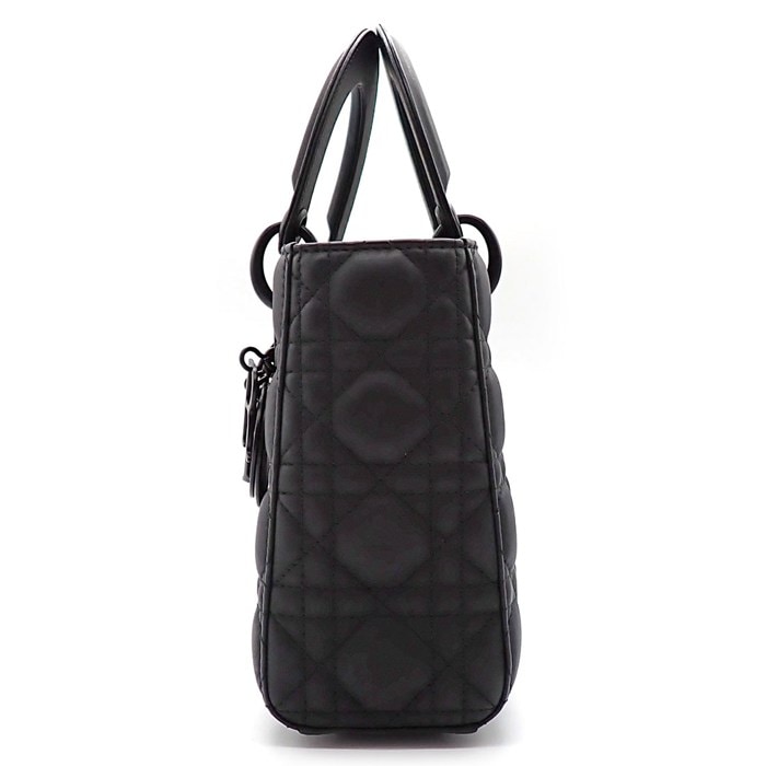 ディオール Dior ハンドバッグ レディディオール MY ABC スモール M0538SLOI_M989 ブラック カナージュ ウルトラマット カーフスキン ブラック金具 【中古】