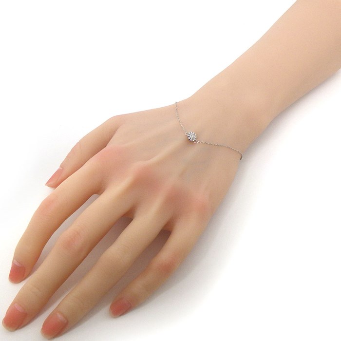 ダミアーニ DAMIANI ブレスレット マルゲリータ 20084678 フラワーモチーフ パヴェ ダイヤモンド K18WG 【箱・保付き】 【中古】