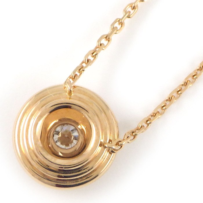 カルティエ Cartier ネックレス ダムール ディアマン レジェ ラウンド サークル パヴェ ダイヤモンド 計0.20ct(E/VVS2/EX) K18PG 【箱・保付き】 【中古】
