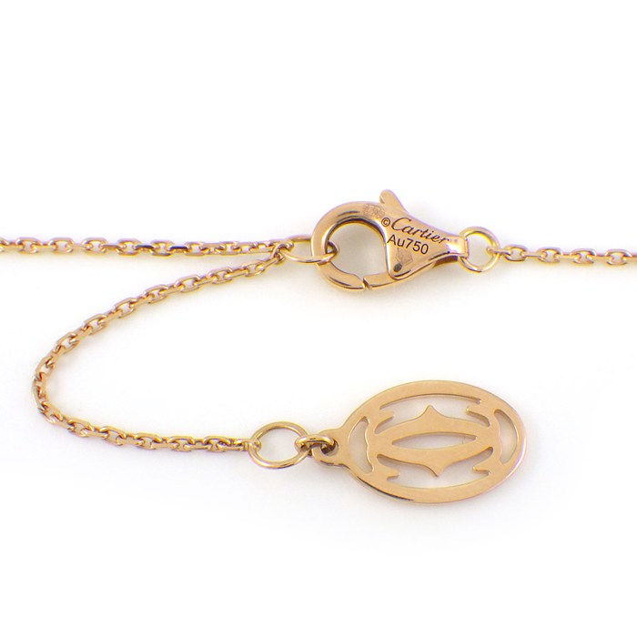 カルティエ Cartier ネックレス ダムール ディアマン レジェ ラウンド サークル パヴェ ダイヤモンド 計0.20ct(E/VVS2/EX) K18PG 【箱・保付き】 【中古】