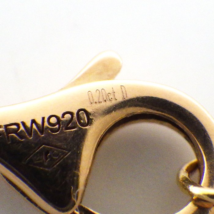 カルティエ Cartier ネックレス ダムール ディアマン レジェ ラウンド サークル パヴェ ダイヤモンド 計0.20ct(E/VVS2/EX) K18PG 【箱・保付き】 【中古】