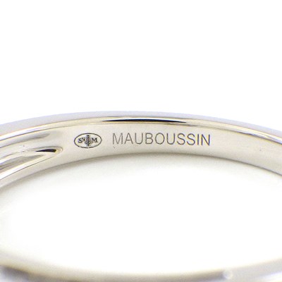 モーブッサン MAUBOUSSIN リング チャンス オブ ラブ クローバー パヴェ ダイヤモンド K18WG 8号 【中古】