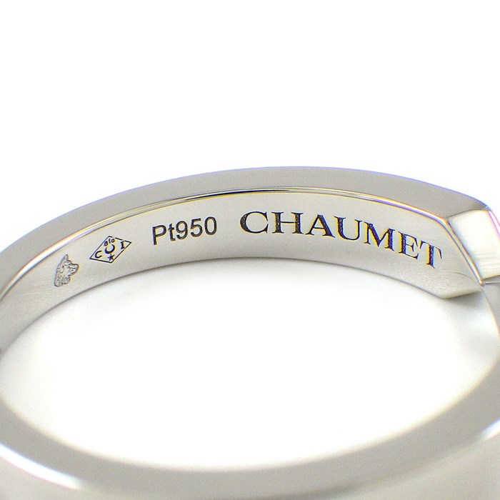 ショーメ Chaumet リング トリオンフ ドゥ 082795 プリュム PT950 13.5  