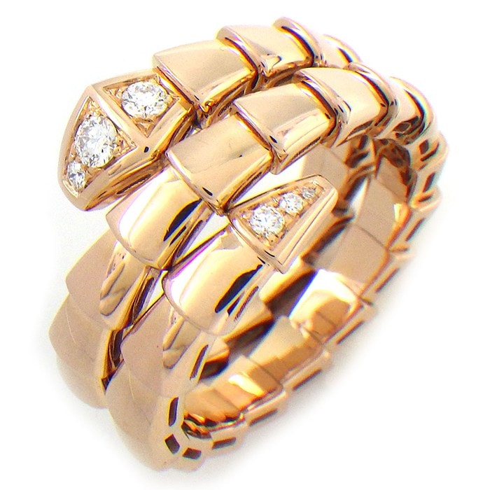 ブルガリ BVLGARI リング セルペンティ ヴァイパー 357867 ダイヤモンド 計0.10ct K18PG 11-13号 / #M 【箱・保付き】 【中古】