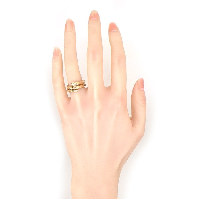 ブルガリ BVLGARI リング セルペンティ ヴァイパー 357867 ダイヤモンド 計0.10ct K18PG 11-13号 / #M 【箱・保付き】 【中古】