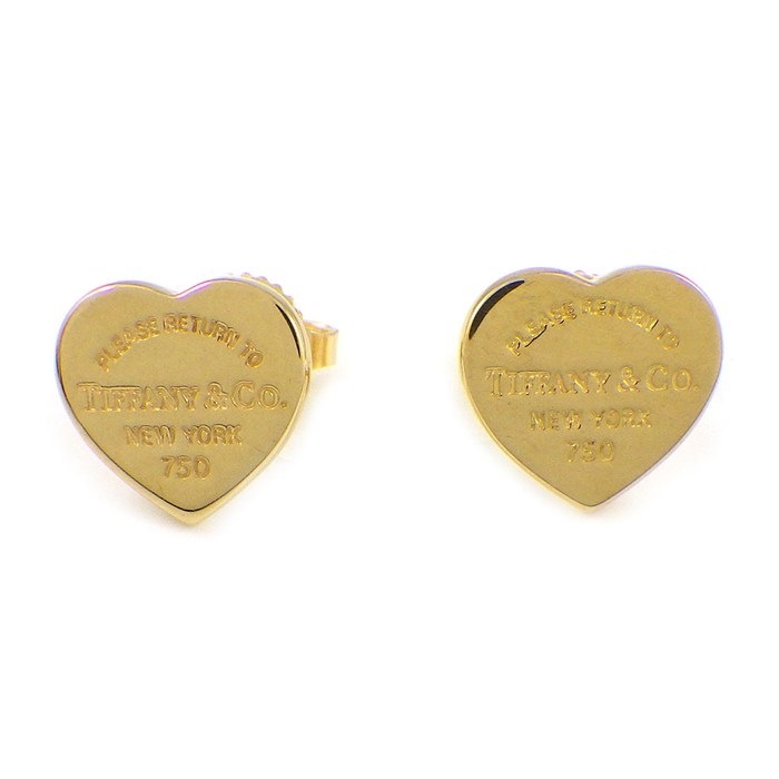 ティファニー Tiffany & Co. ピアス リターン トゥ ティファニー ハート タグ 60011257 ニューヨーク ロゴ K18YG 【中古】