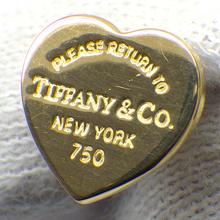 ティファニー Tiffany & Co. ピアス リターン トゥ ティファニー ハート タグ 60011257 ニューヨーク ロゴ K18YG 【中古】