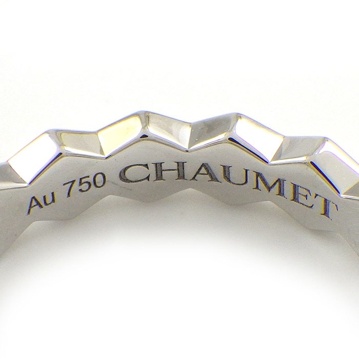 ショーメ Chaumet リング ビーマイラブ ビーマイ ラブ ハニカム 083358 幅4ｍｍモデル 1ポイント ダイヤモンド K18WG 14号 / #54 【中古】