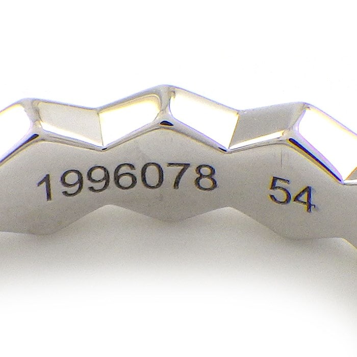 ショーメ Chaumet リング ビーマイラブ ビーマイ ラブ ハニカム 083358 幅4ｍｍモデル 1ポイント ダイヤモンド K18WG 14号 / #54 【中古】
