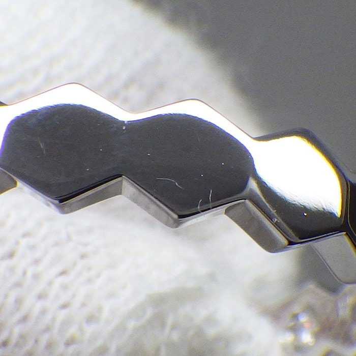 ショーメ Chaumet リング ビーマイラブ ビーマイ ラブ ハニカム 083358 幅4ｍｍモデル 1ポイント ダイヤモンド K18WG 14号 / #54 【中古】
