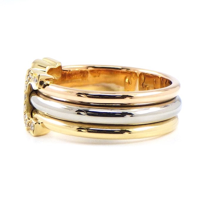 【カルティエ Cartier】リング 2C C2 スリーカラー ダイヤモンド K18PG K18WG K18YG 11号 / #51 ...