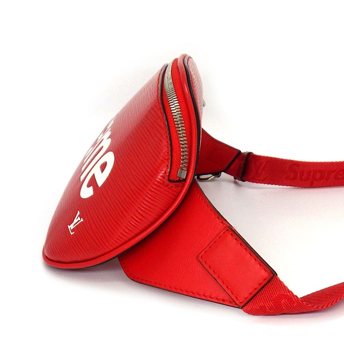 ルイ・ヴィトン Louis Vuitton ボディバッグ LV×Supreme コラボ バムバッグ M53418 レッド エピ 【中古】