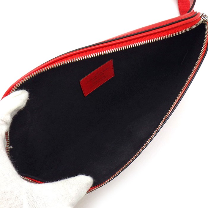 ルイ・ヴィトン Louis Vuitton ボディバッグ LV×Supreme コラボ バムバッグ M53418 レッド エピ 【中古】