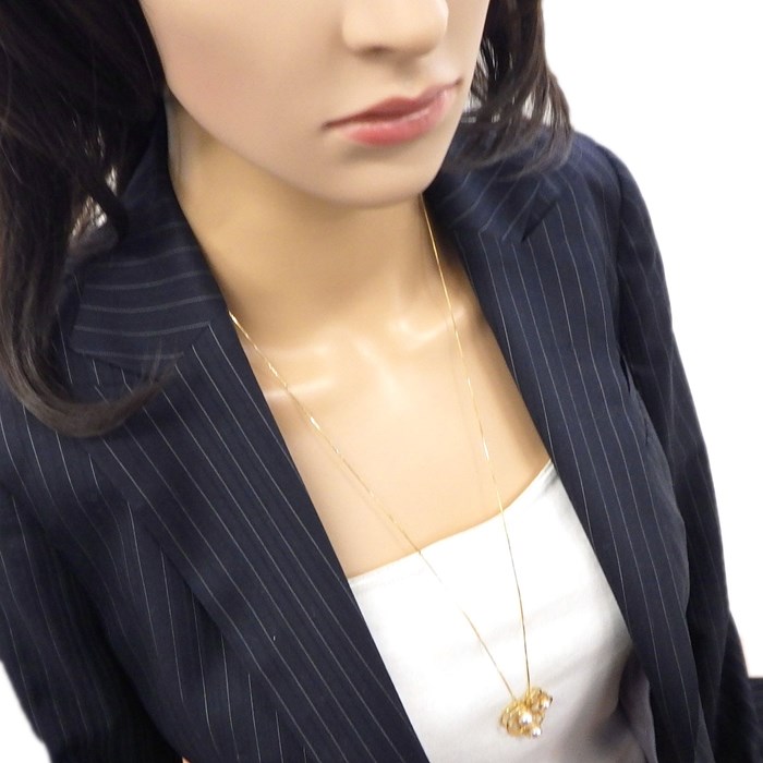 タサキ 田崎真珠 TASAKI ネックレス インバイティング エニーマ P-15340-18KYG 3Way サークル アコヤ真珠 ダイヤモンド 0.05ct K18YG 【中古】