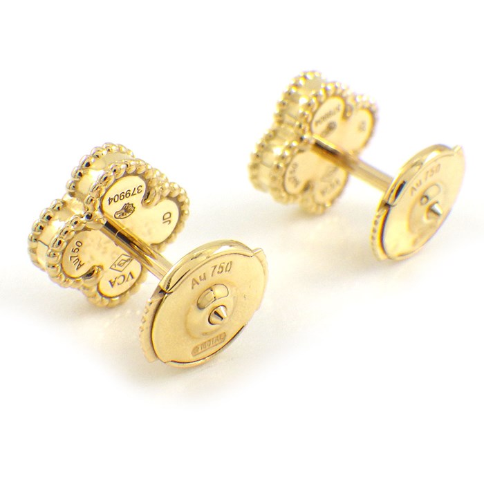 ヴァンクリーフ＆アーペル Van Cleef & Arpels ピアス スウィート アルハンブラ VCARA44800 ホワイト シェル K18YG 【箱・保付き】 【中古】