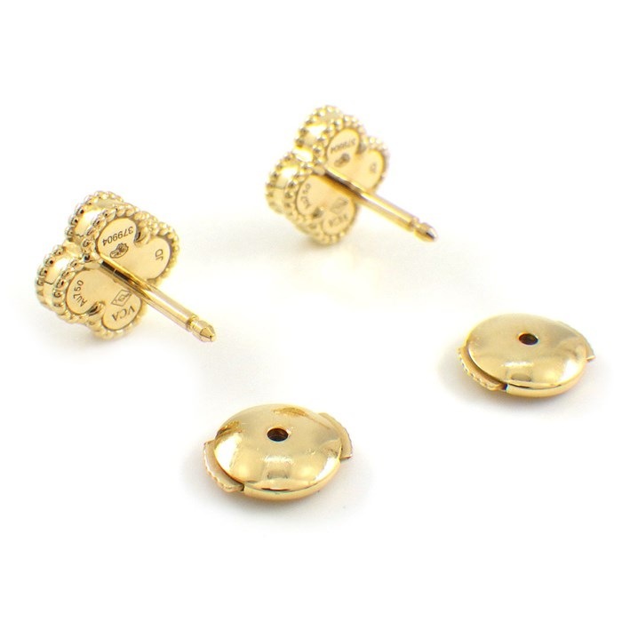ヴァンクリーフ＆アーペル Van Cleef & Arpels ピアス スウィート アルハンブラ VCARA44800 ホワイト シェル K18YG 【箱・保付き】 【中古】