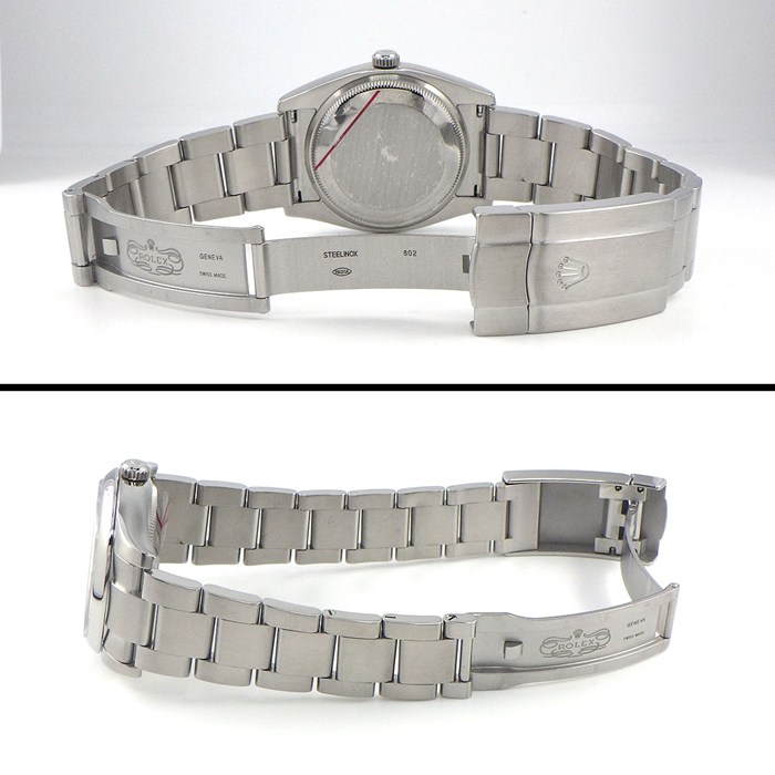 ロレックス Rolex 腕時計 エアキング 114200 G番 2010年 ルーレット刻印 ホワイト文字盤 夜光インデックス 夜光針 SS 自動巻き 【中古】 ロレックス Rolex 腕時計 エアキング 114200 G番 2010年 ルーレット