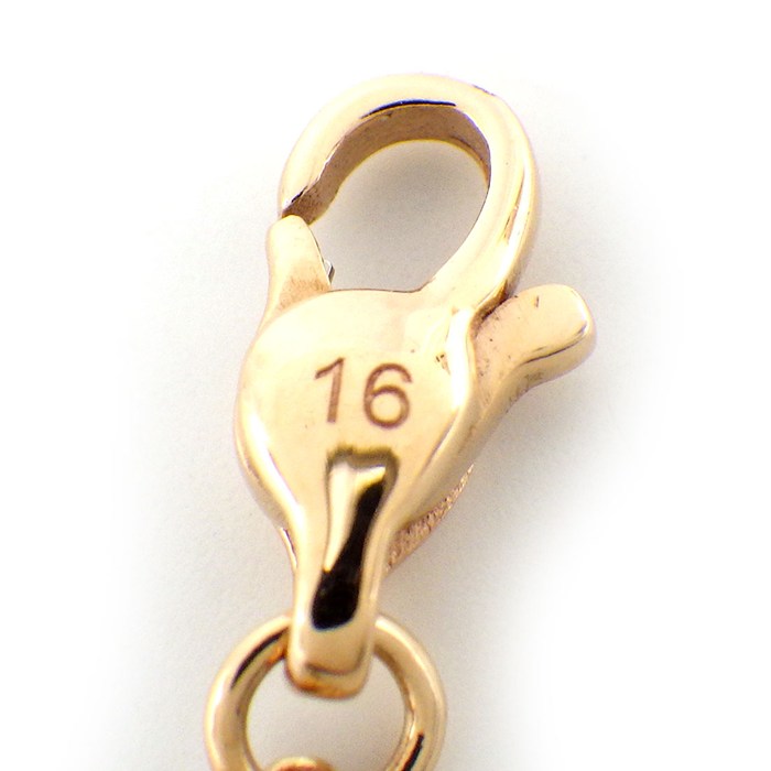 グッチ GUCCI ブレスレット リンクトゥラブ ロゴ バー ベネチアンチェーン K18PG / #16 【中古】