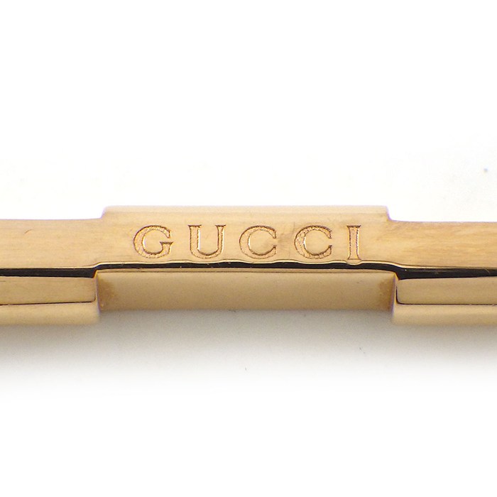 グッチ GUCCI ブレスレット リンクトゥラブ ロゴ バー ベネチアンチェーン K18PG / #16 【中古】