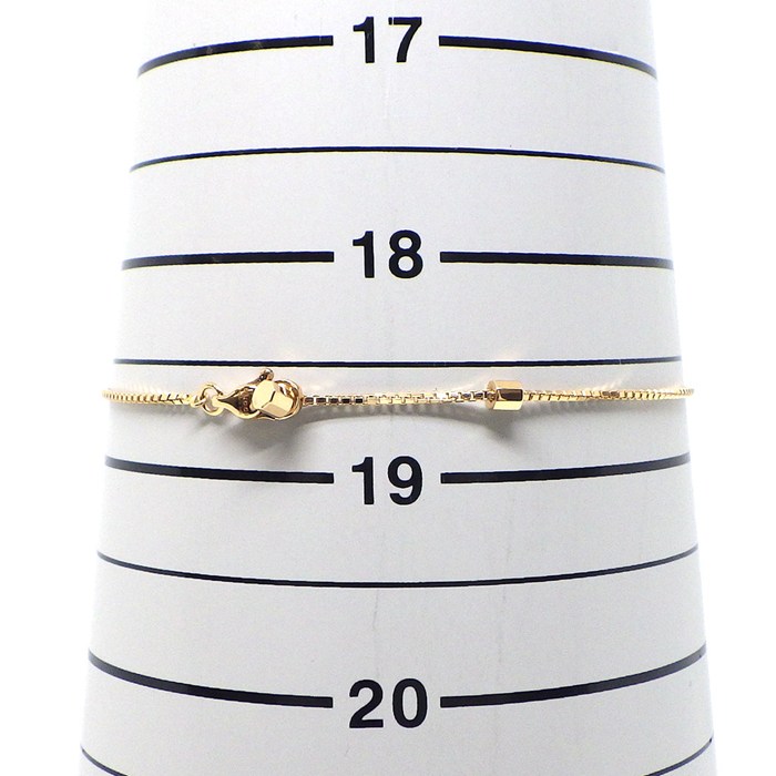 グッチ GUCCI ブレスレット リンクトゥラブ ロゴ バー ベネチアンチェーン K18PG / #16 【中古】
