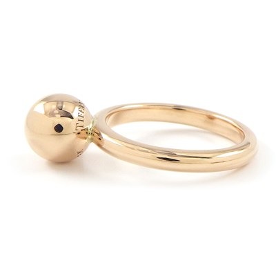 ティファニー Tiffany & Co. リング ハードウェア ボール ニューヨーク ロゴ K18PG 7.5号 【中古】