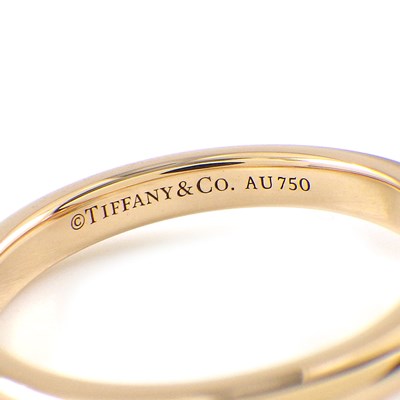 ティファニー Tiffany & Co. リング ハードウェア ボール ニューヨーク ロゴ K18PG 7.5号 【中古】