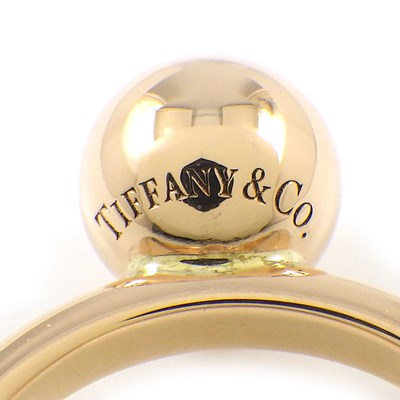 ティファニー Tiffany & Co. リング ハードウェア ボール ニューヨーク ロゴ K18PG 7.5号 【中古】