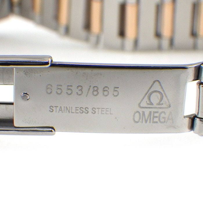 オメガ OMEGA 腕時計 コンステレーション 1360.60.00 ダイヤベゼル 12ポイント ダイヤインデックス サンレイ ブラウン文字盤 K18PG SS クオーツアナログ 【中古】