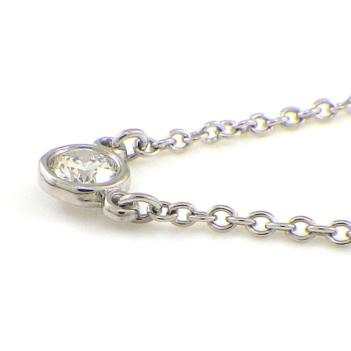 ティファニー Tiffany & Co. ネックレス バイザヤード シングル 60017827 1ポイント ダイヤモンド 0.08ct PT950 【中古】