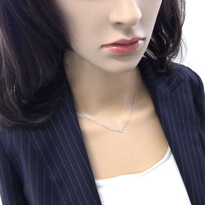 ティファニー Tiffany & Co. ネックレス バイザヤード シングル 60017827 1ポイント ダイヤモンド 0.08ct PT950 【中古】