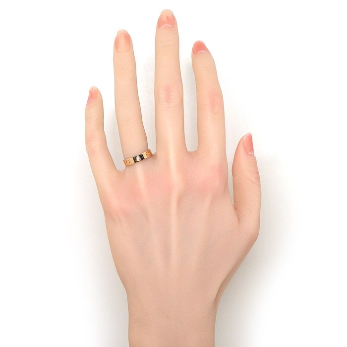 カルティエ Cartier リング ラブ スモールモデル SM B4050749 1ポイント ダイヤモンド 0.02ct K18PG 8.5号 / #49 【中古】