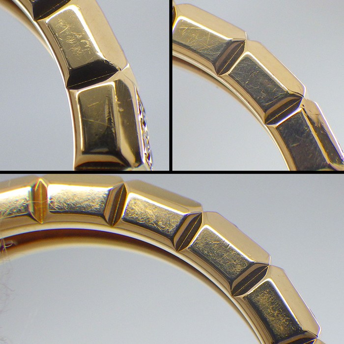 ショパール Chopard リング アイスキューブ 82/6815 フルサークル パヴェ 80ポイント ダイヤモンド 0.63ct K18YG 16.5号 【中古】