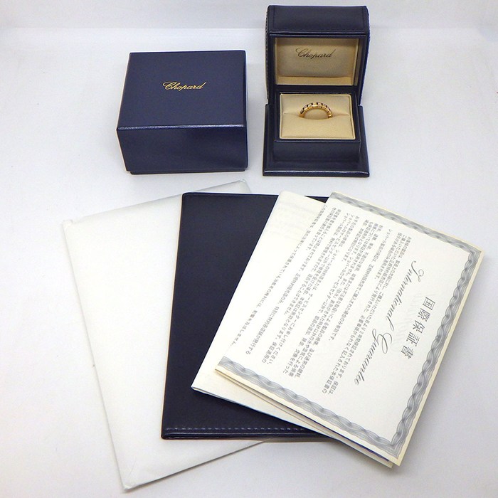ショパール Chopard リング アイスキューブ 82/6815 フルサークル パヴェ 80ポイント ダイヤモンド 0.63ct K18YG 16.5号 【中古】
