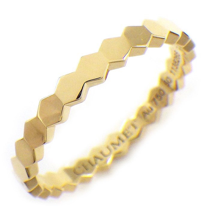 ショーメ Chaumet リング ビー マイ ラブ ハニカム 081885 蜂 ミツバチ 蜂の巣 K18YG 10号 / #50 【中古】