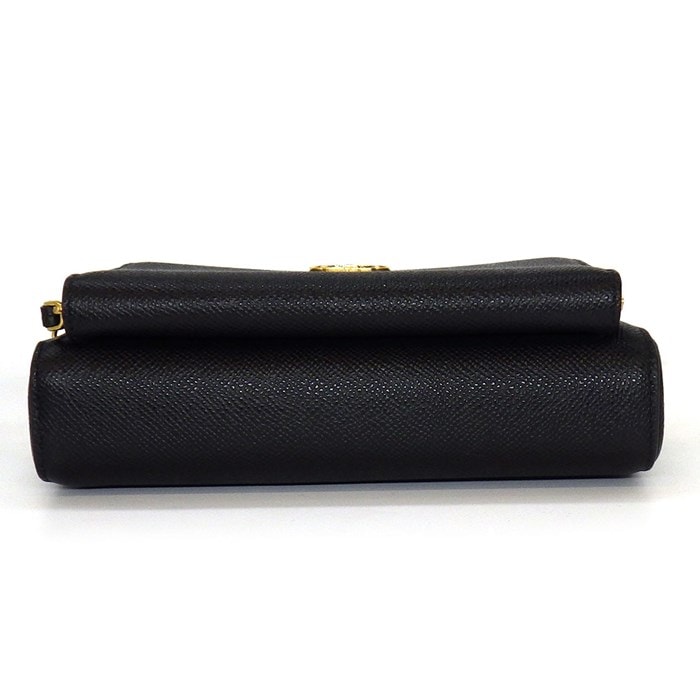 ディオール Dior ショルダーバッグ カロ ダブルポーチ S7431UBAE ブラック カーフレザー (牛革) 【中古】