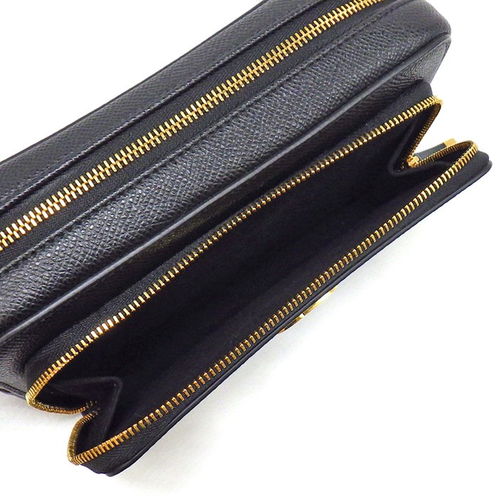 ディオール Dior ショルダーバッグ カロ ダブルポーチ S7431UBAE ブラック カーフレザー (牛革) 【中古】