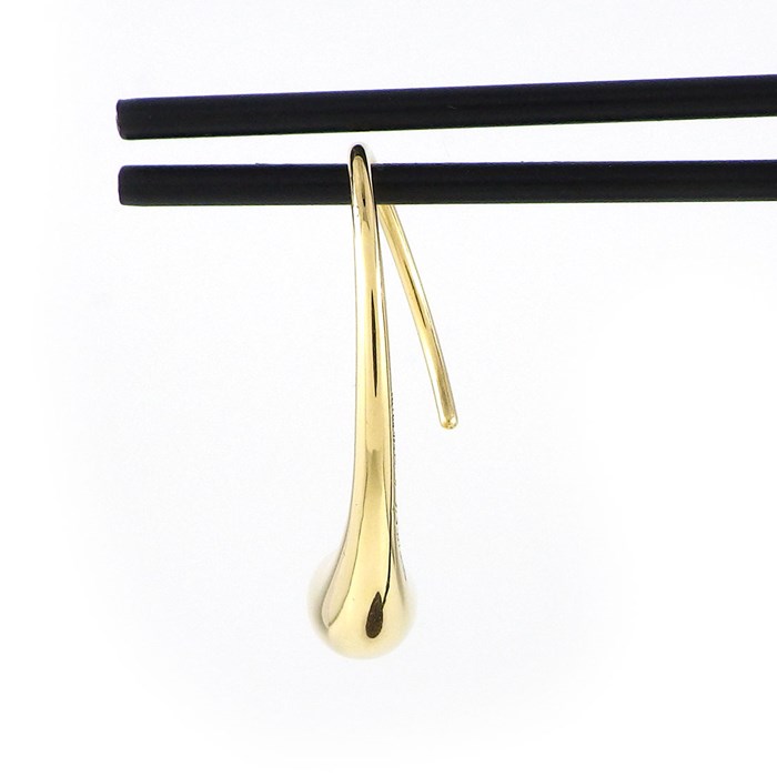 ティファニー Tiffany & Co. ピアス ティアドロップ フープ K18YG