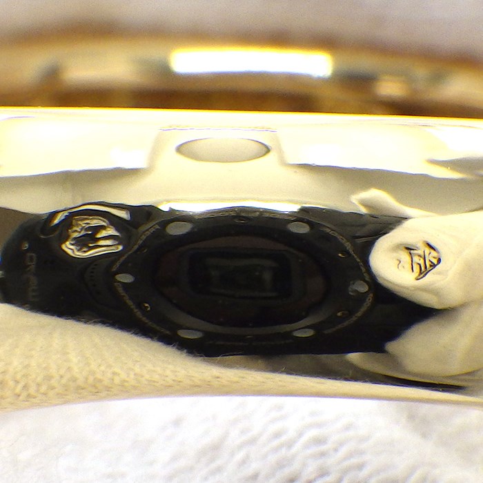 クリスチャンディオール Christian Dior リング オープン フラワー リーフ 刺繍 パヴェ ダイヤモンド K18YG 12.5号 【中古】