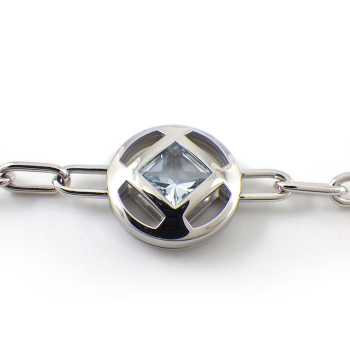 カルティエ Cartier ブレスレット パシャ グリッド スクエアカット アクアマリン アイオライト ペリドット K18WG 【中古】
