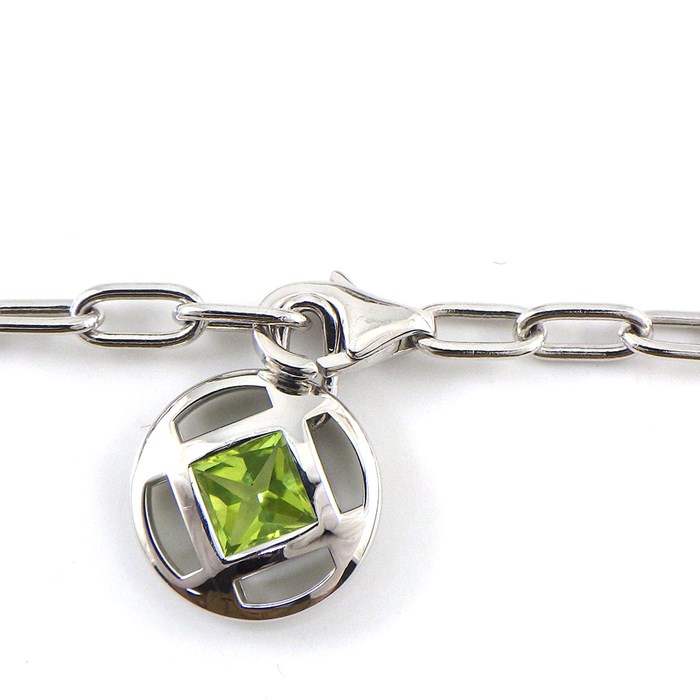 カルティエ Cartier ブレスレット パシャ グリッド スクエアカット アクアマリン アイオライト ペリドット K18WG 【中古】