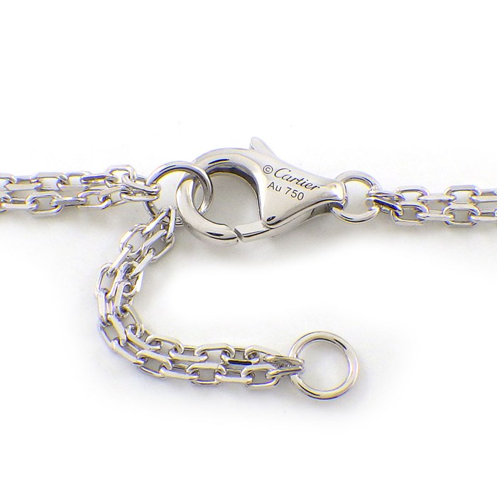 カルティエ Cartier ブレスレット ラブ B6038100 サークル ダブルチェーン 2ポイント ダイヤモンド 計0.03ct K18WG 【箱・保付き】 【中古】