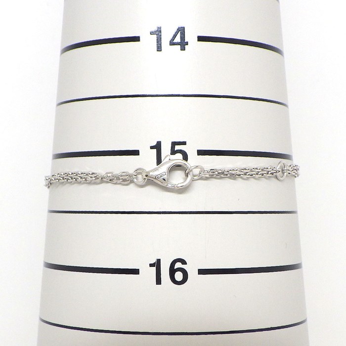 カルティエ Cartier ブレスレット ラブ B6038100 サークル ダブルチェーン 2ポイント ダイヤモンド 計0.03ct K18WG 【箱・保付き】 【中古】