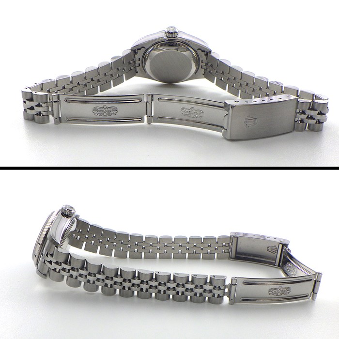 ロレックス Rolex 腕時計 デイトジャスト 79174 A番 1998-1999年製 ローマンインデックス サンレイ シルバー文字盤 フルーテッドベゼル ジュビリーブレス K18WG SS 自動巻き 【箱・保付き】 【中古】