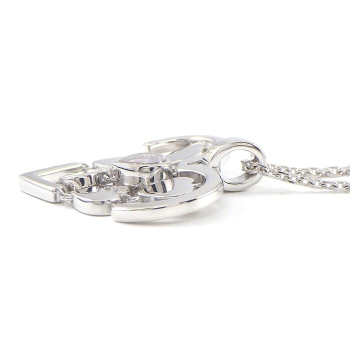 ショパール Chopard ネックレス ハッピー アモーレ 797219-1001 ハッピーダイヤモンド コレクション スウィング ハート モチーフ ムービング 1ポイント ダイヤモンド K18WG 【中古】