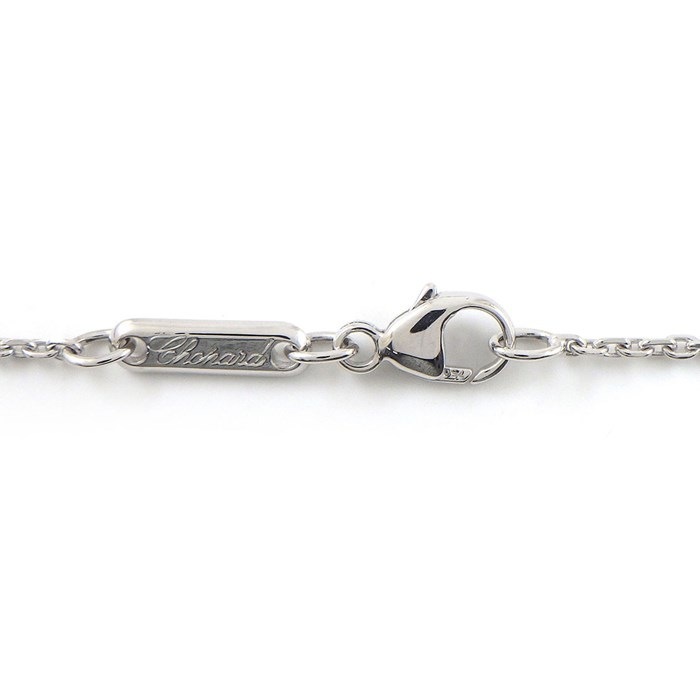 ショパール Chopard ネックレス ハッピー アモーレ 797219-1001 ハッピーダイヤモンド コレクション スウィング ハート モチーフ ムービング 1ポイント ダイヤモンド K18WG 【中古】