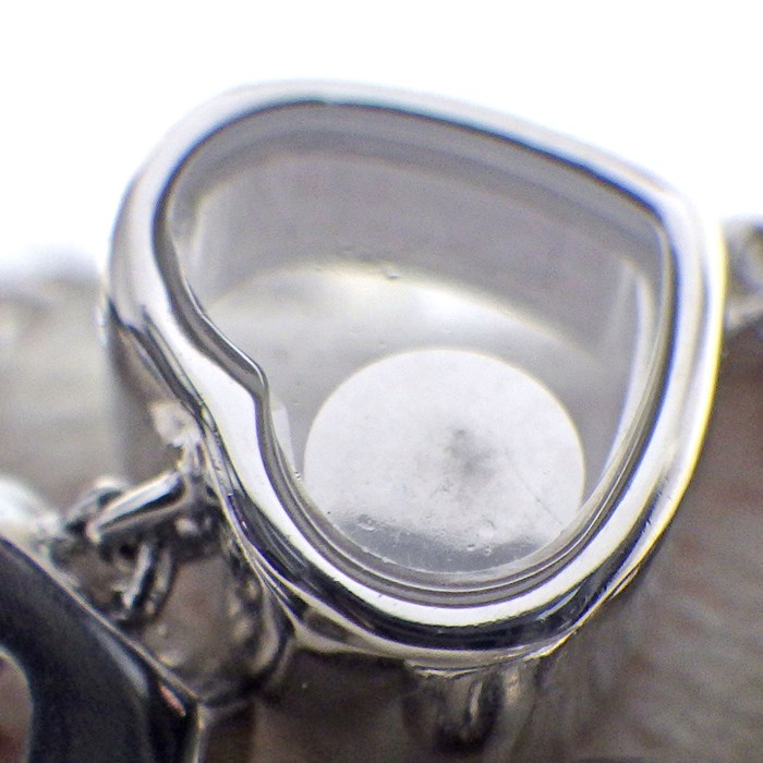 ショパール Chopard ネックレス ハッピー アモーレ 797219-1001 ハッピーダイヤモンド コレクション スウィング ハート モチーフ ムービング 1ポイント ダイヤモンド K18WG 【中古】