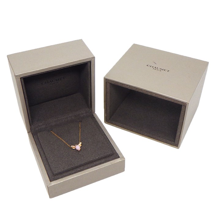 ショーメ Chaumet ネックレス アトラップ モワ 蜂 ハチ ビー モチーフ カボションカット ピンク オパール ダイヤモンド K18PG 【中古】