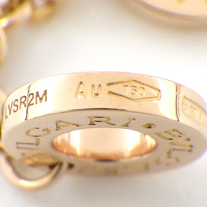 ブルガリ BVLGARI ネックレス ブルガリブルガリ ローマンソルベ 5ポイント ダイヤモンド K18PG 【中古】