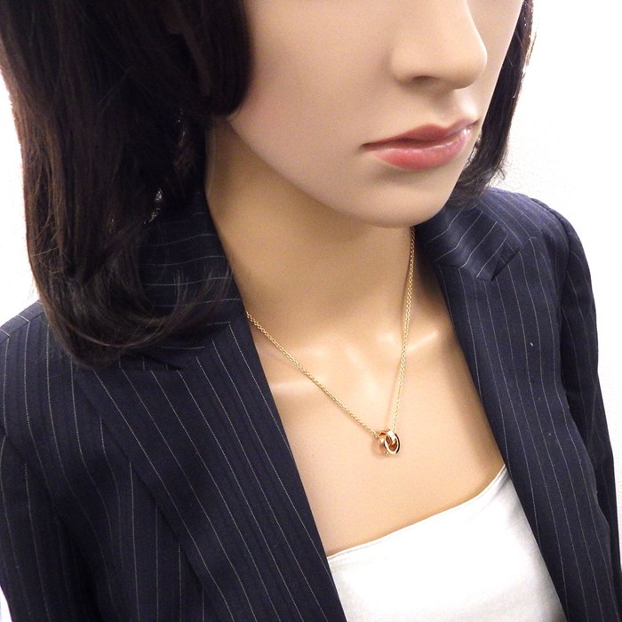 ブルガリ BVLGARI ネックレス ブルガリブルガリ ローマンソルベ 5ポイント ダイヤモンド K18PG 【中古】